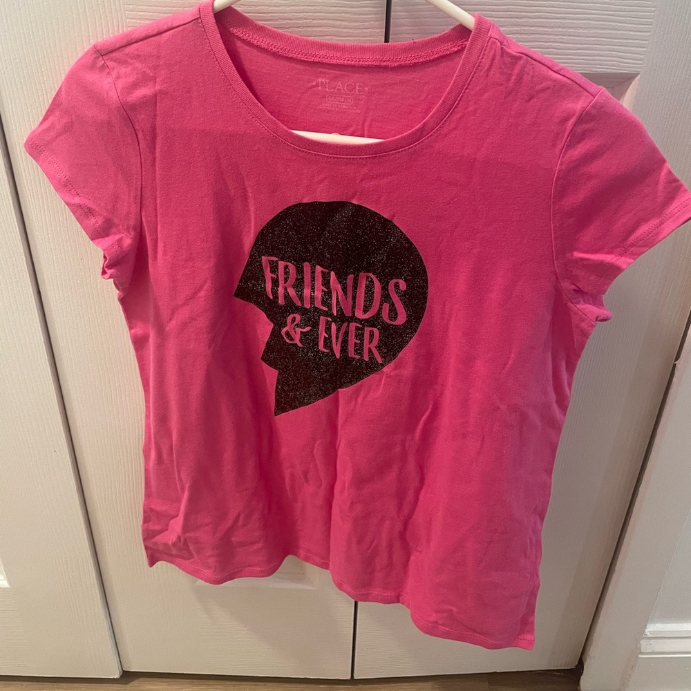Pink Graphic T-Shirt with Friends & Ever Design
